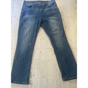 Jones New York Signature Madison Slim Ankle Jeans Women’s 14 Blue Stretch Denim